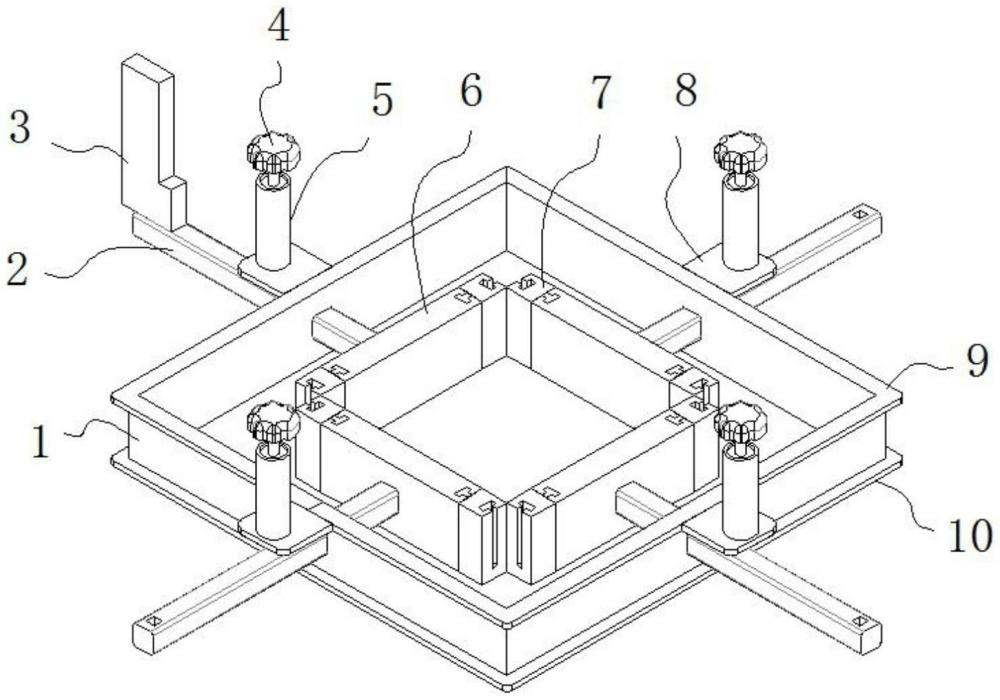 一種透水混凝土施工澆注模具