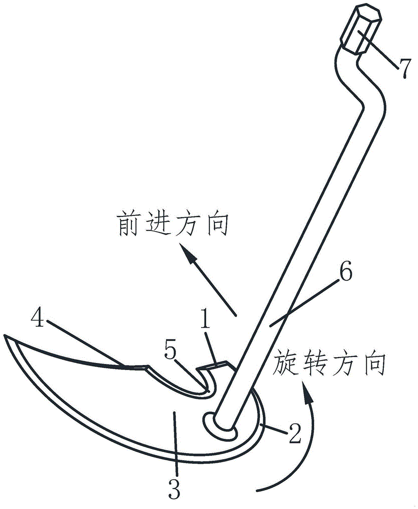一種旋轉式株間除草刀